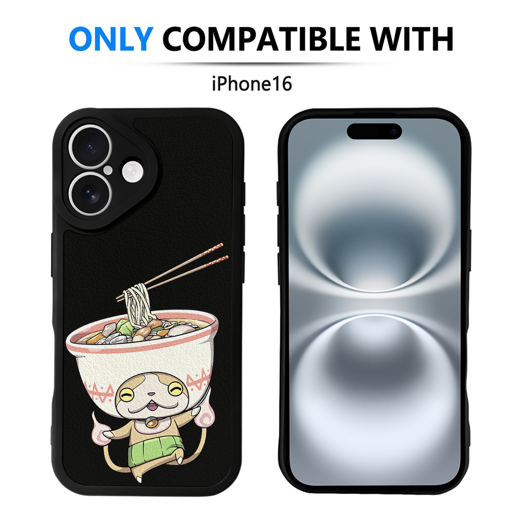 （画像用） 妖怪ウォッチ Yo-kai Watch 【iPhone 16シリーズ対応】シリコンスマホケース（レザー調） 材質：シリコン